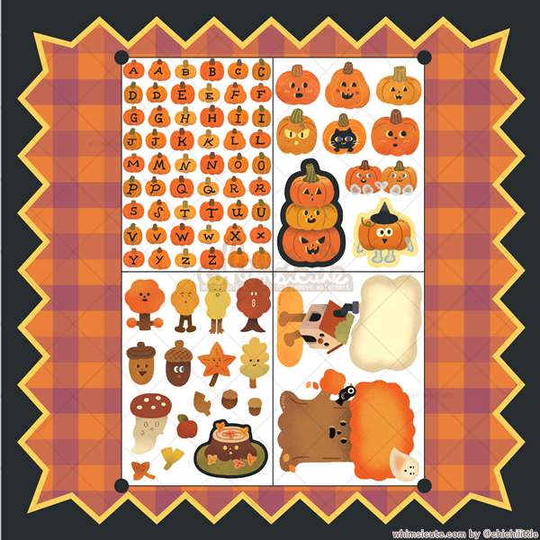 Spooky Fall Sticker Sheet SET - Matte