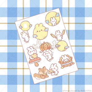 Moon and Bunny Sticker Sheet