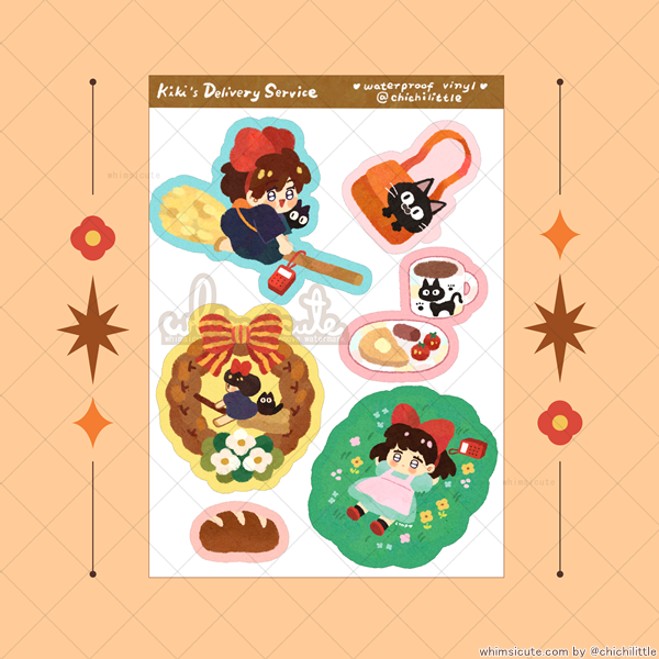 Kiki's Delivery Service - Waterproof Sticker Sheet – Whimsicute