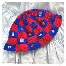 Load image into Gallery viewer, Crocheted Beaded Bucket Hat - Hello Kitty
