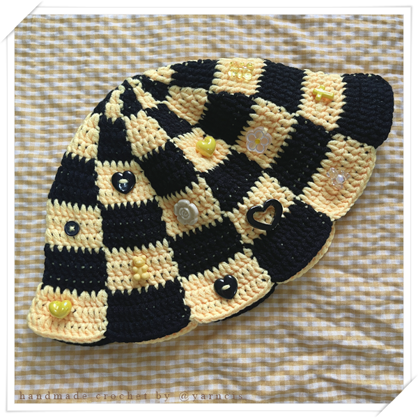 Crocheted Beaded Bucket Hat - Badtz Maru