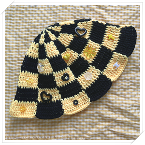 Crocheted Beaded Bucket Hat - Badtz Maru