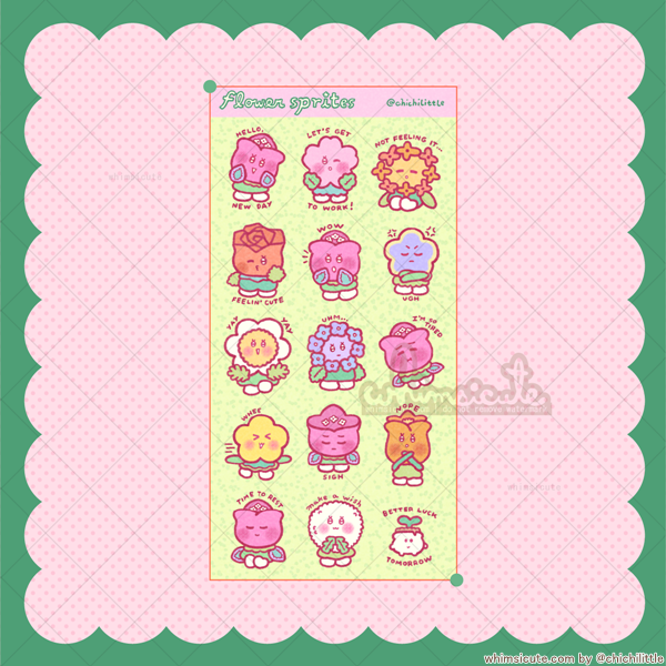 Flower Sprites Sticker Sheet