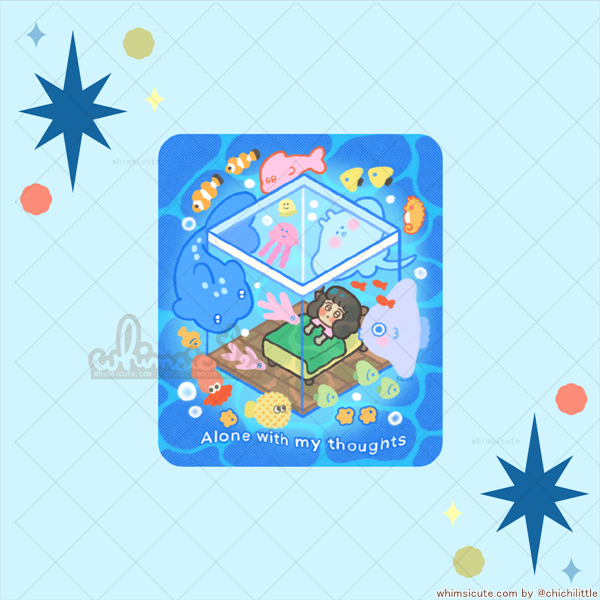 Alone With My Thoughts - Vinyl Sticker