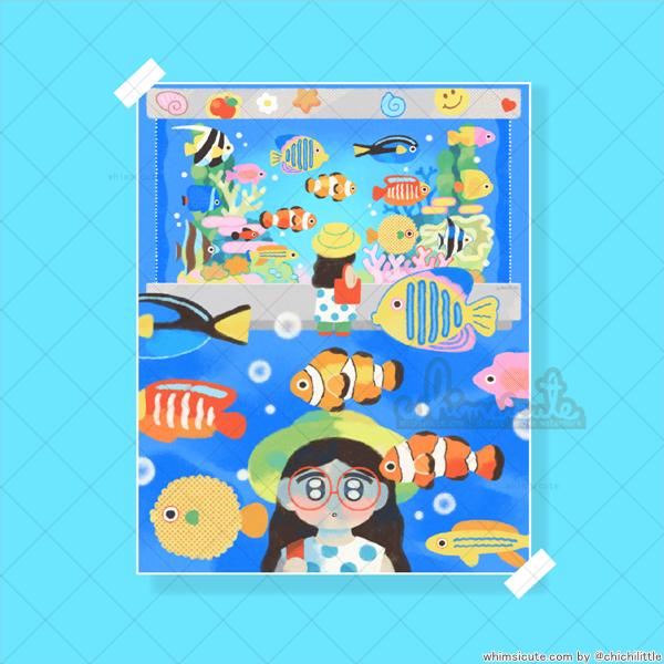 Aquarium Print 6in x 7.5in