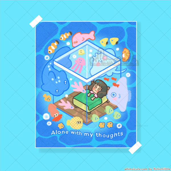 Alone with my Thoughts Print 6in x 7.5in