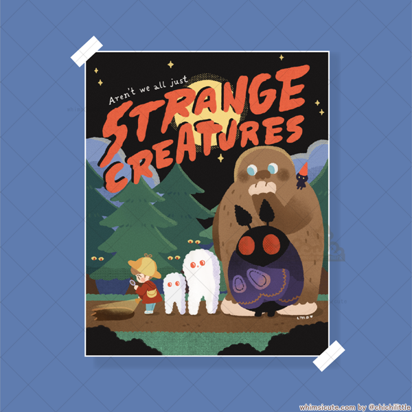 Strange Creatures Print 6in x 7.5in