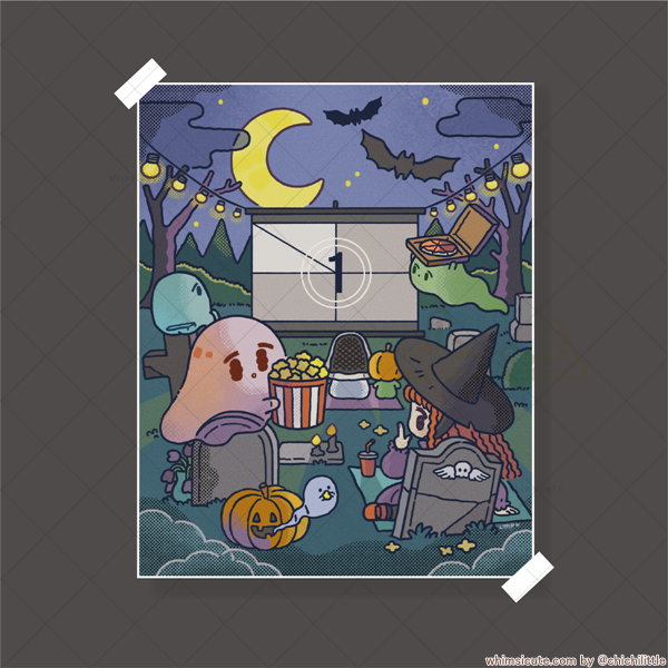 Graveyard Cinema Print 6in x 7.5in