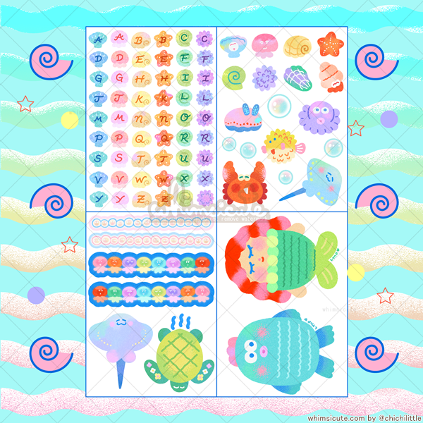 Magical Ocean Paper Sticker Sheet SET