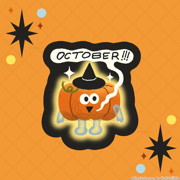 October - Vinyl Sticker – Whimsicute