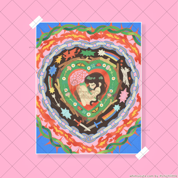 Save Your Heart Print 6in x 7.5in – Whimsicute