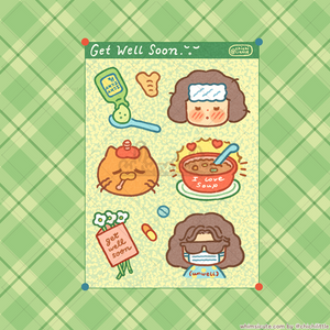 Get Well Soon Sticker Sheet