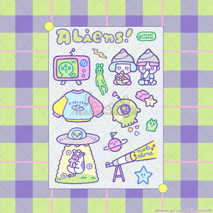 Aliens! Sticker Sheet