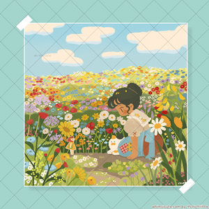 Wildflower Meadow Print 8x8in