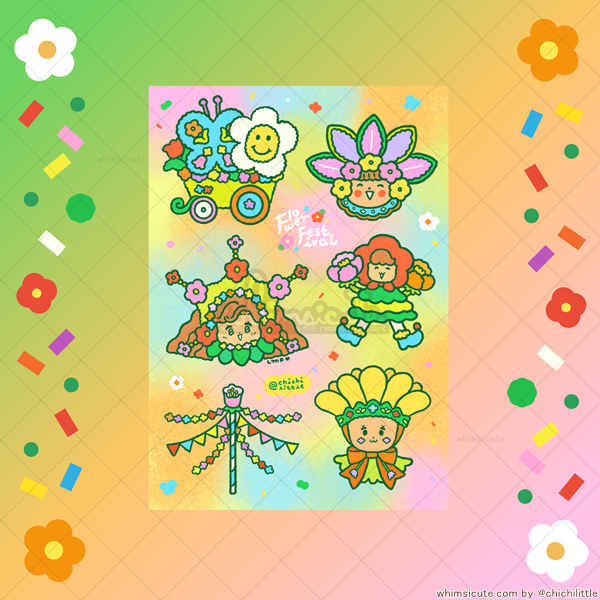 Flower Festival Sticker Sheet