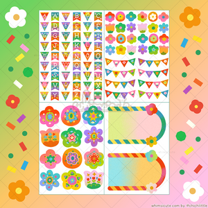 Flower Festival Sticker Sheet SET - Matte