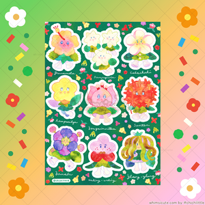 Watercolor Flower Dancers Sticker Sheet