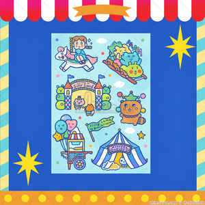 Amusement Park Sticker Sheet