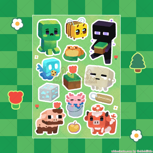 Minecraft Fanart Sticker Sheet