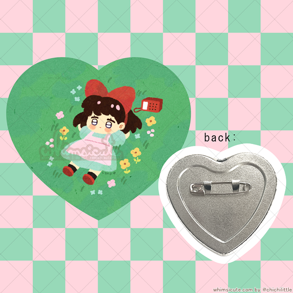 Kiki's Delivery Service Heart Button Pin