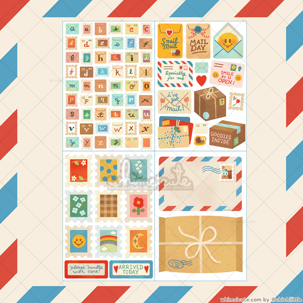Snail Mail Sticker Sheet SET - Matte