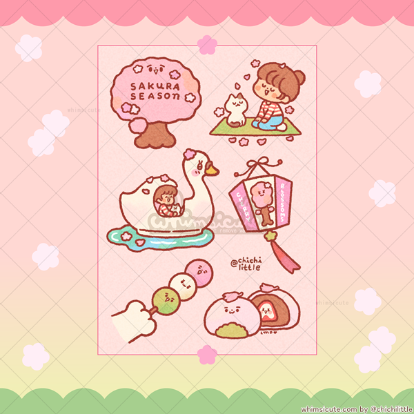 Sakura Park Sticker Sheet