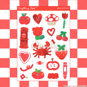 Anything Red Sticker Sheet