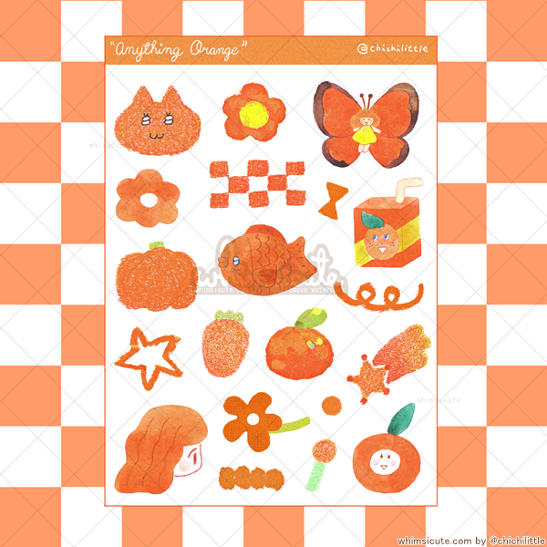 Anything Orange Sticker Sheet