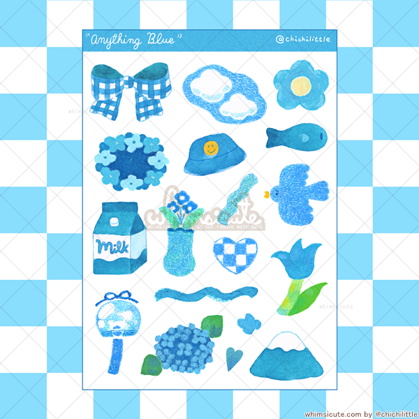 Anything Blue Sticker Sheet