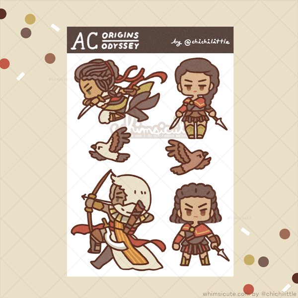 Assassin's Creed Origins | Odyssey Fanart Sticker Sheet