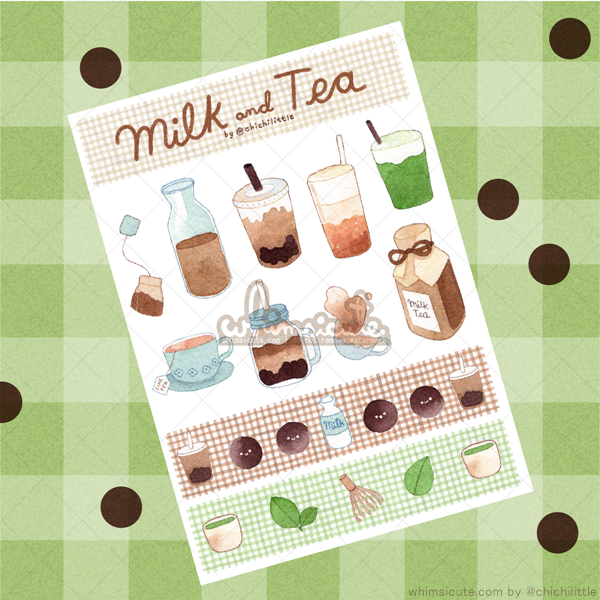 Milk and Tea Sticker Sheet - Matte