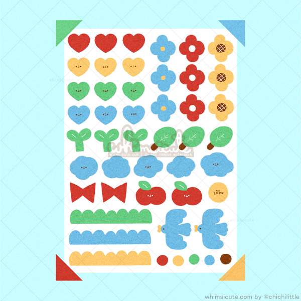 Tiny Shapes 01 Sticker Sheet