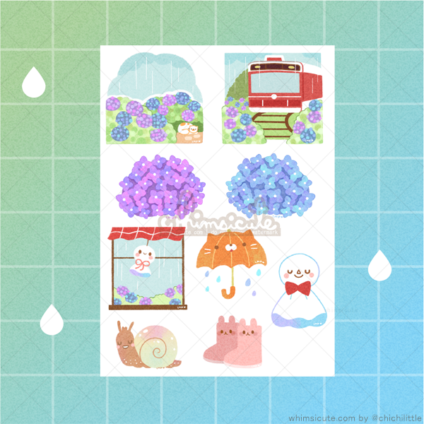 Rainy Season Sticker Sheet