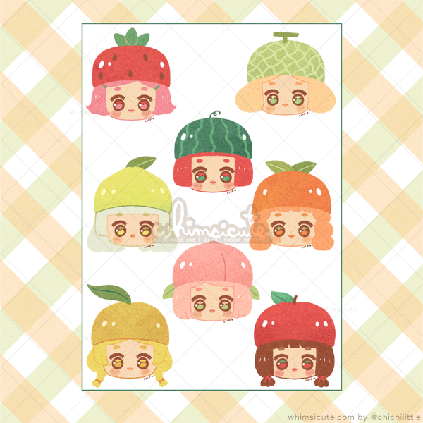 Fruity Girls Sticker Sheet