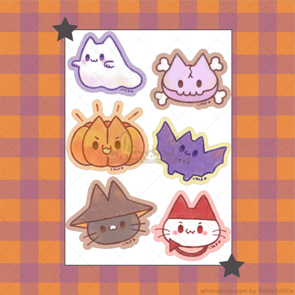 Spoopy Cats Sticker Sheet