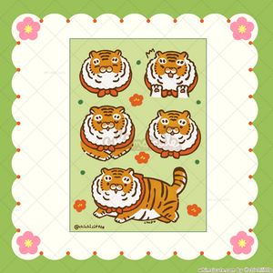 Mr. Tiger Sticker Sheet