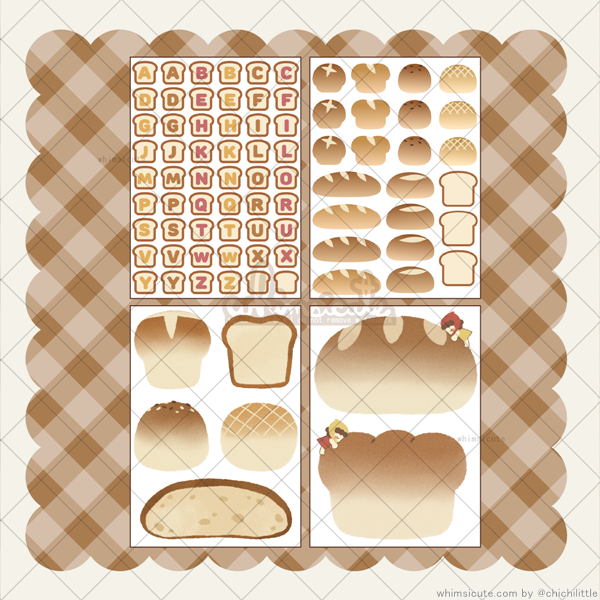 Bread and Baking Sticker Sheet SET - Matte