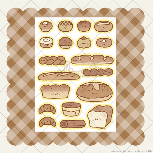Tiny Breads Sticker Sheet