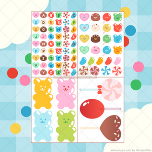 Candy Sticker Sheet SET - Matte