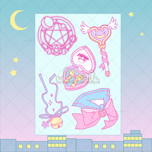 Magical Girl Essentials Sticker Sheet