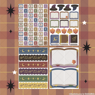 Magical Academia Sticker Sheet SET - Paper