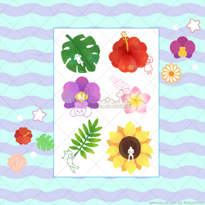 Tiny Island Flower Girls Sticker Sheet