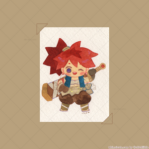 Original - Tiny Painting - Warrior Adventurer