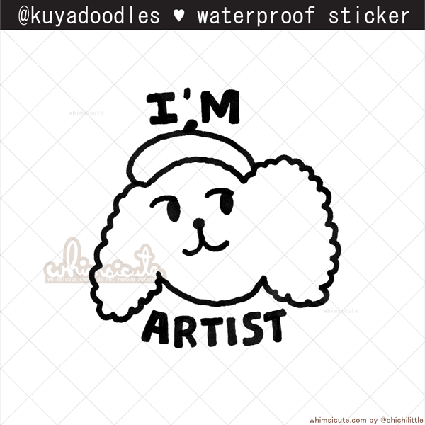 kuyadoodles - I'm Artist Waterproof Sticker