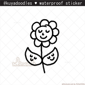 kuyadoodles - Flower Face Waterproof Sticker