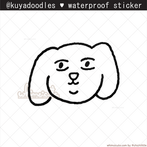 kuyadoodles - Blank Stare Dog Waterproof Sticker