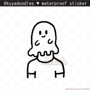 kuyadoodles - Ghost Head Waterproof Sticker