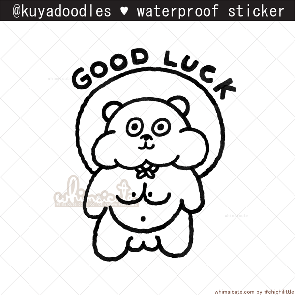 kuyadoodles - Good Luck Tanuki Waterproof Sticker