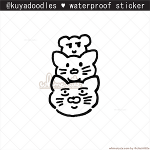 kuyadoodles - Package Deal Cats Waterproof Sticker
