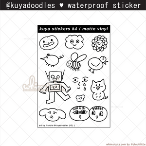 kuyadoodles - Waterproof Sticker Sheet 04